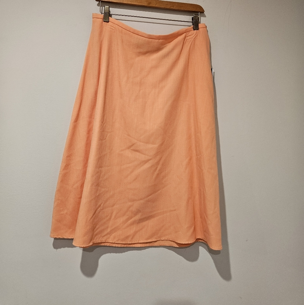Sag Harbor Peach A-Line Skirt, Size 12